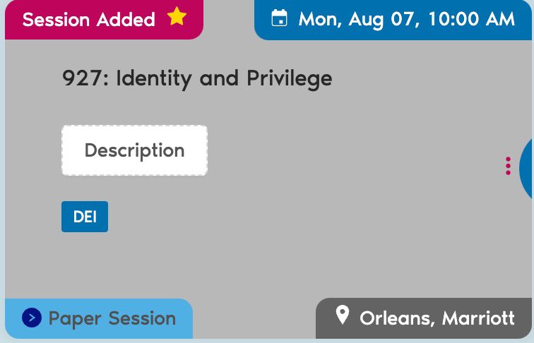 AlexisBAvery's tweet photo. Looking forward to presenting a paper @JirsMeuris and I have diligently been working on during the Identity and Privilege paper session this morning at 10am! If you’re at the Marriott, please stop by! #AOM2023 https://t.co/CYmxLyY5DM