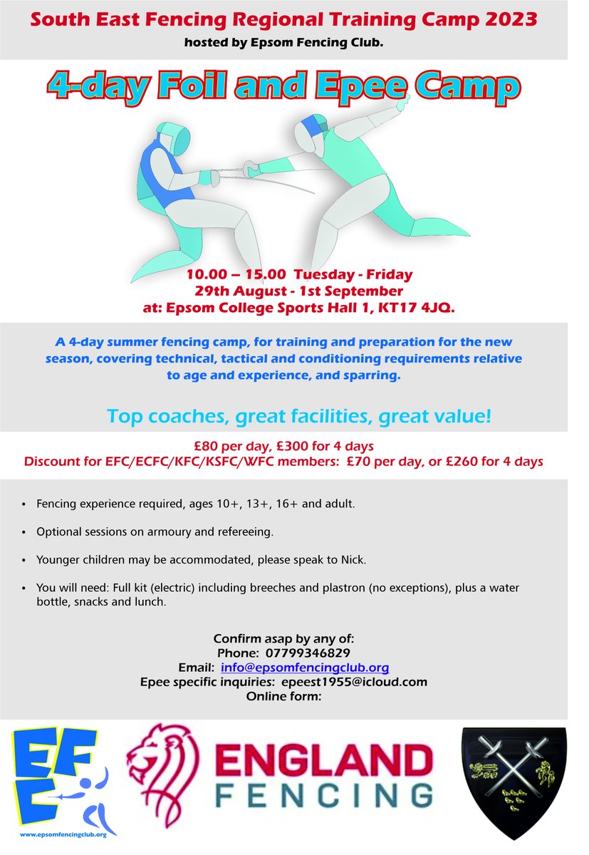 Epsom Fencing Club tweet media