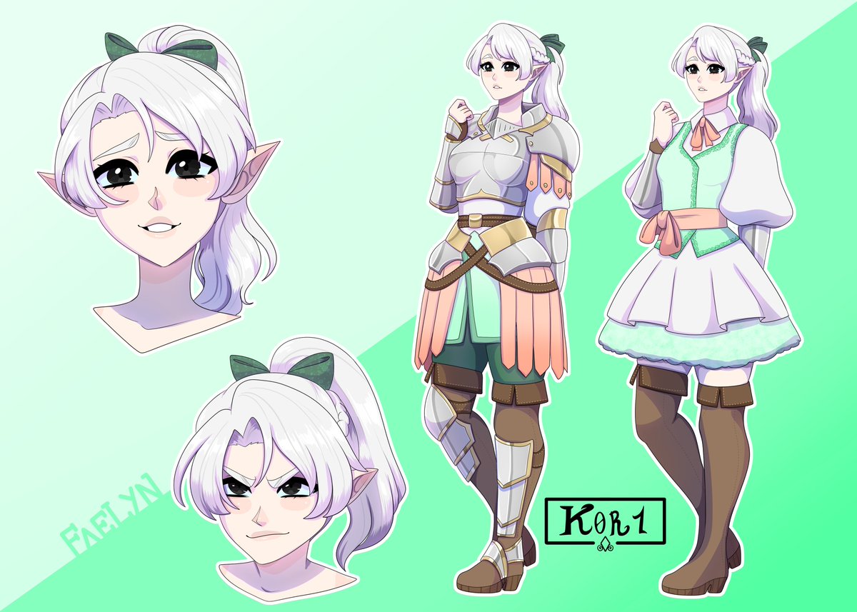 K0r1_Robit's tweet photo. Faelyn, Pallid Elf Fighter <3 a cutie i worked on this year 💜

#art #dndart #characterdesign https://t.co/Ud2abMmyER