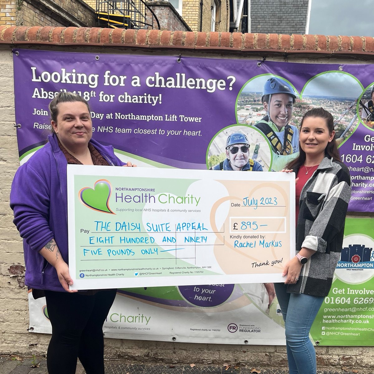 Thank you Rachel for raising a fantastic £895 for The Daisy Suite Appeal with your 3 challenges before 30! 

Half Marathon ✔️
Abseil ✔️
Skydive ✔️

You smashed it!💚

#fundraise #nhscharity #donate #supportlocal #event #challenges