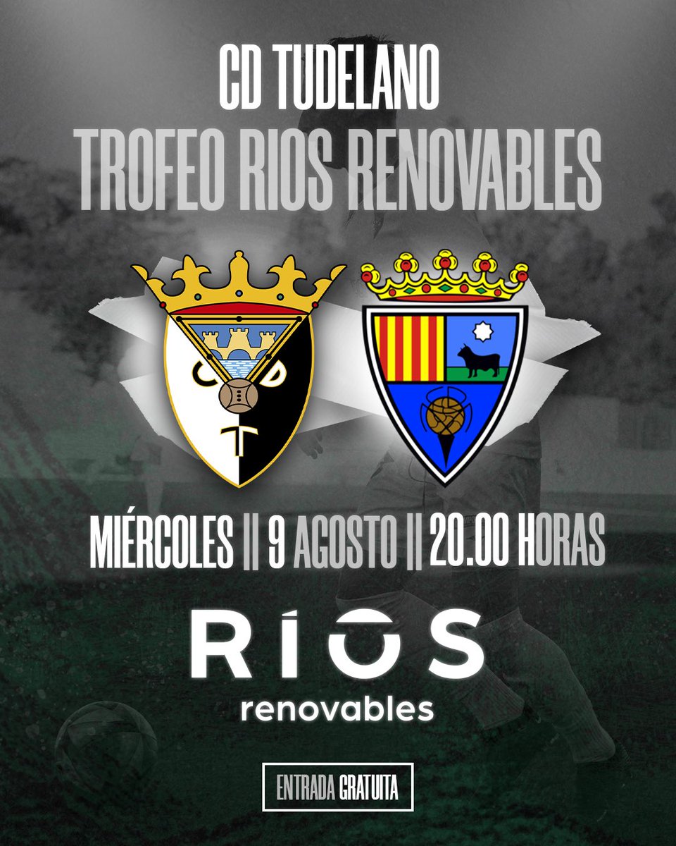 cdtudelano's tweet photo. ¡Éste Miércoles volvemos a jugar en el Ciudad de Tudela!

Una novedosa edición de la mano de @RiosRenovables nos brindará un auténtico partidazo. 

Recibiremos al @TeruelCd , equipo que disputará este año la Primera RFEF 🙌🏻

¡Nos vemos, blanquillos! 😃

#TudelanoTeruel https://t.co/K6z2ushfJ0