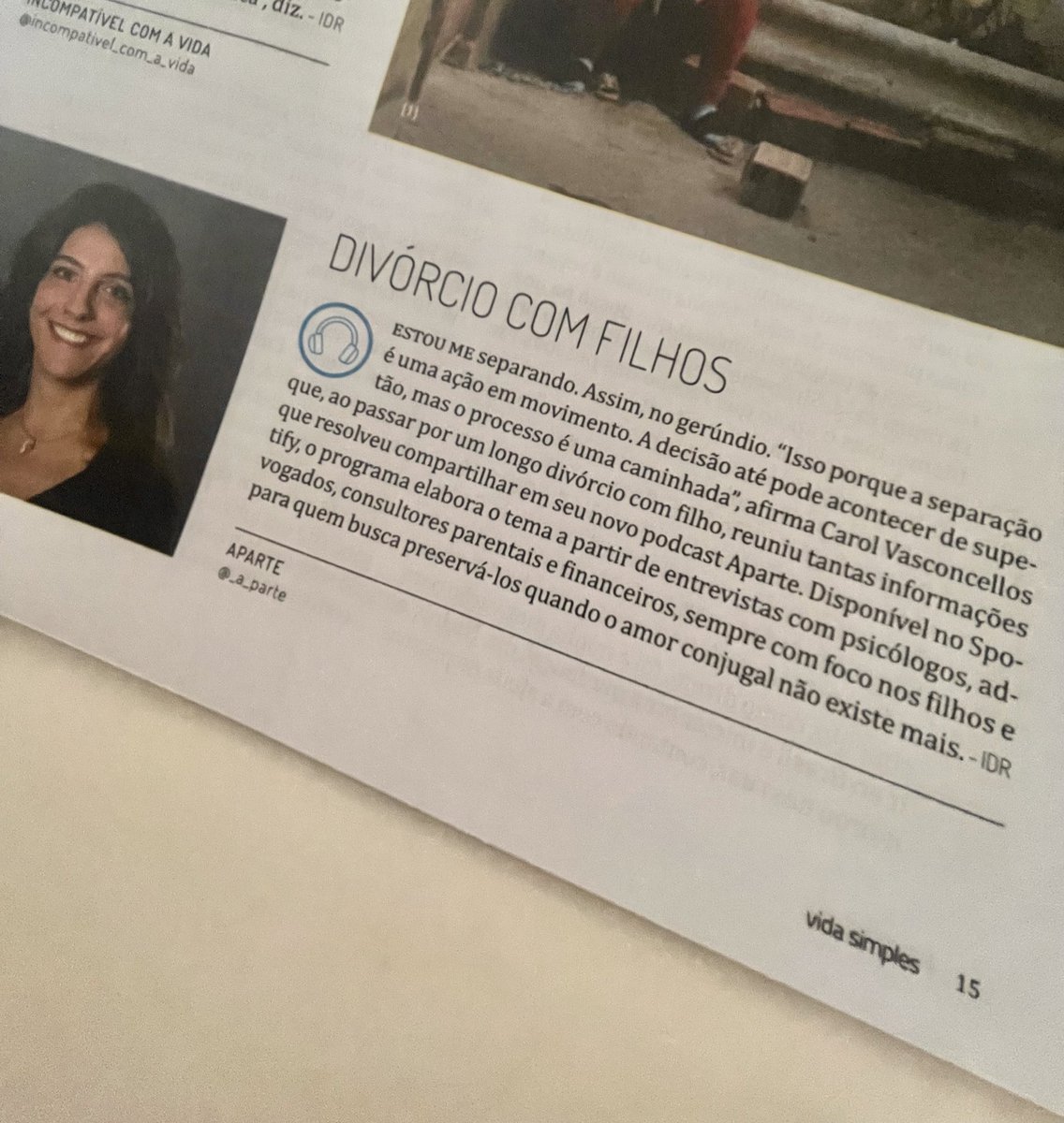 A minha esposa maravilhosa saiu na revista @vidasimples por causa do seu podcast Aparte.

Tô babando e morrendo de orgulho!
Parabéns, @carol_vascon!