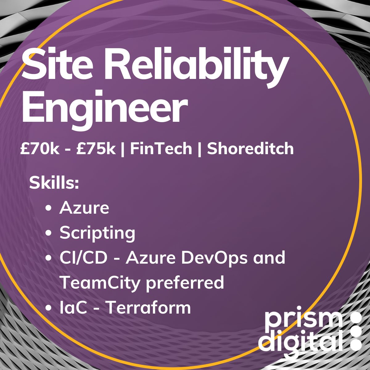 Happy Monday! Are you ready to kick off your week right with a new role? Take a look at this amazing opportunity to work with a leading London FinTech as an SRE: buff.ly/3qquHEG