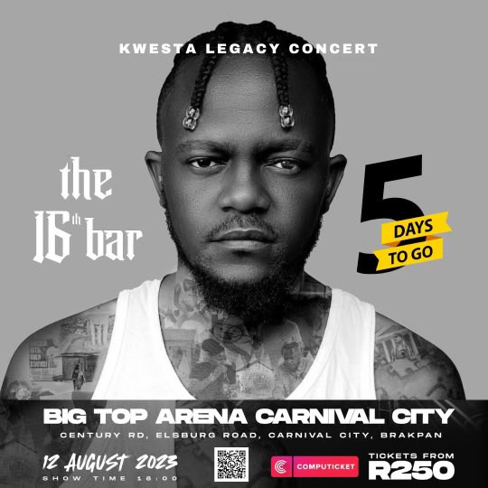 KwestaDaKAR's tweet photo. 5 DAYS TO GO!!!
Tickets still available: https://t.co/8DDjAFF8Qv
#The16thBar https://t.co/ZgKrAGOqtF