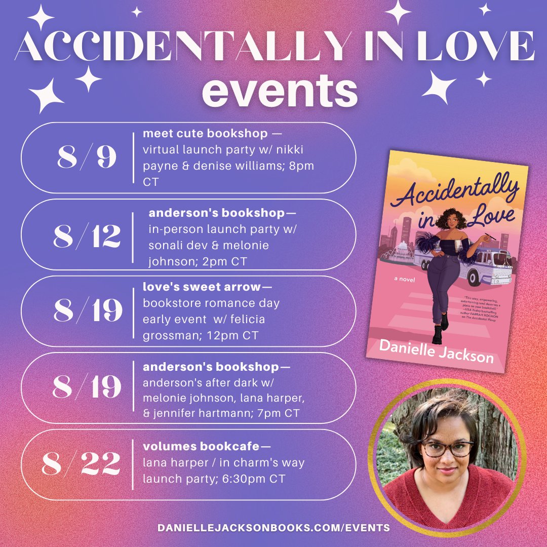 Danielle Jackson (@djacksonbooks) on Twitter photo ONE day. Let's GO.
Today is also the last day to preorder ACCIDENTALLY IN LOVE from my friends at <a href="/AndersonsBkshp/">Anderson's Bookshops</a> or <a href="/lovessweetarrow/">Love'sSweetArrow</a> to get fun preorder swag!
π€β¨π€β¨π€β¨π€β¨
Details (including upcoming events): linktr.ee/djacksonbooks ONE day. Let's GO.
Today is also the last day to preorder ACCIDENTALLY IN LOVE from my friends at <a href="/AndersonsBkshp/">Anderson's Bookshops</a> or <a href="/lovessweetarrow/">Love'sSweetArrow</a> to get fun preorder swag!
π€β¨π€β¨π€β¨π€β¨
Details (including upcoming events): linktr.ee/djacksonbooks