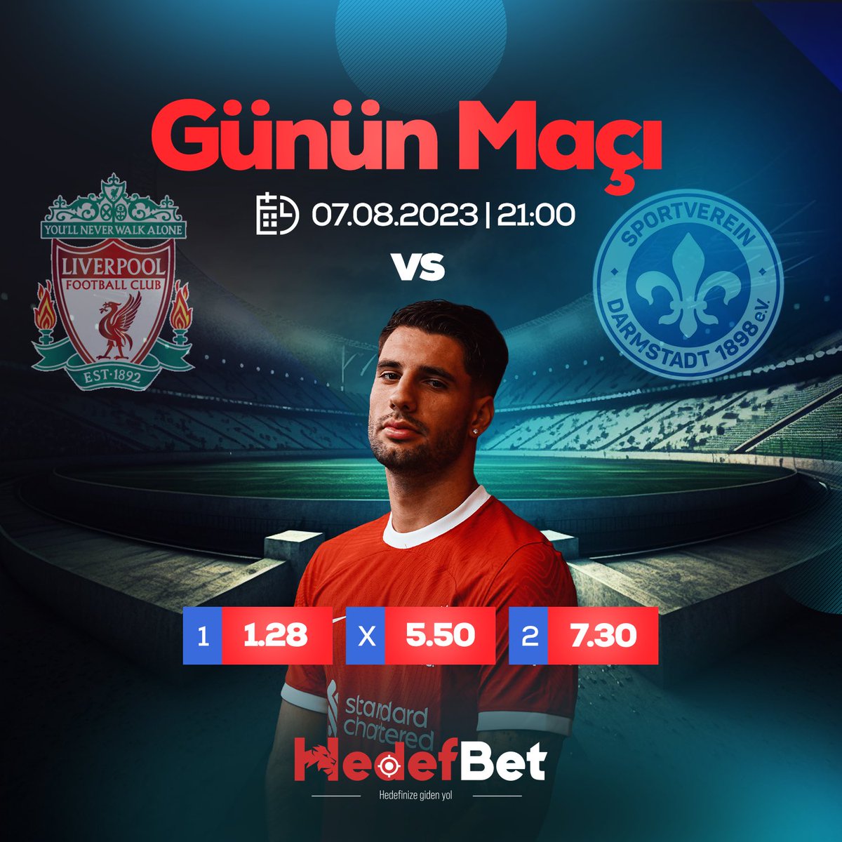 ✨HedefBet ailesi, iyi haftalar diler!

⚽️HedefBet’te günün maçı, en yüksek oranlar, birbirinden avantajlı bonuslar ve 15 dakika çekim hızı ile farkı hisset!

🤩Üstelik ilk 3 yatırıma tam tamına %100 bonus fırsatı!

🎯Kalitenin adresi; t.ly/hedefguncelgir…