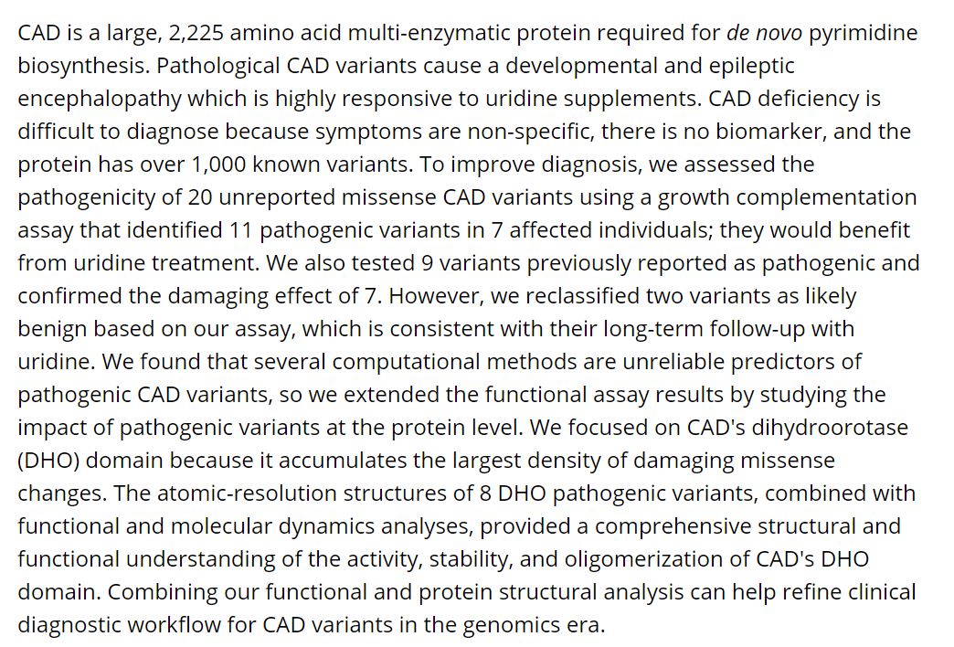 JIMD_Editors's tweet photo. In a burgeoning era of genomic medicine, funcaitonal variant classification as never been more important:

Beyond genetics: Deciphering the impact of missense variants in CAD deficiency
Francisco del Caño-Ochoa, @FreezeHud @MaiquesRamon et al https://t.co/MJP5Ju4FQE https://t.co/hRGsTmvY71