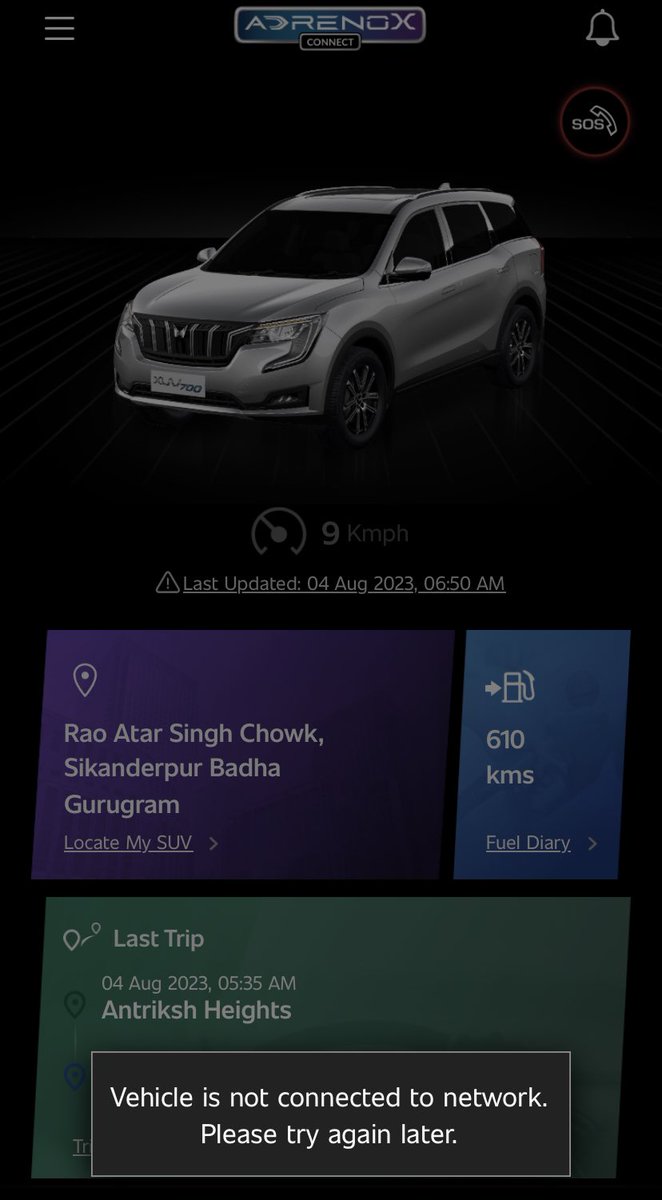 ca_shwetank's tweet photo. @Mahindra_Auto @anandmahindra @MahindraXUV700 problem continued. No response so far. https://t.co/BI6jIj7Kk8