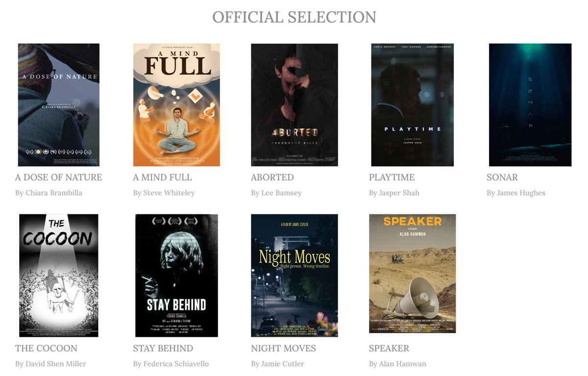 Short Films screening: "Sonar," "Speaker," "The Cocoon," "Playtime," "Stay Behind," "Aborted," "Night Moves," "A Dose Of Nature," and "A Mind Full" - prepare for a diverse film journey! #LRFF2023 #ShortFilms