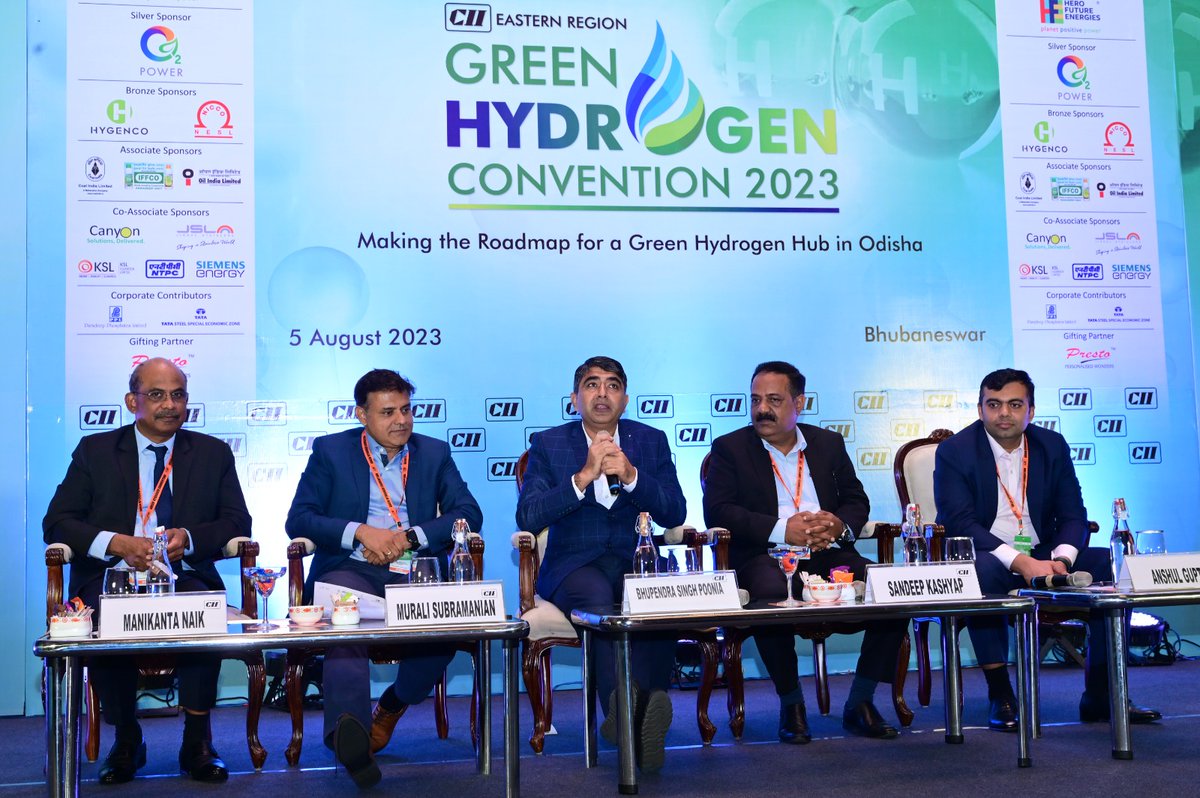 Mr Sandeep Kashyap, Chief Operating Officer at ACME Group spoke at the Green Hydrogen Convention 2023, organized by the Confederation of Indian Industry (CII) in Bhubaneswar. 🎤🌍 #GreenHydrogenConvention #SustainableEnergy #Decarbonization #Innovation #CleanEnergyFuture