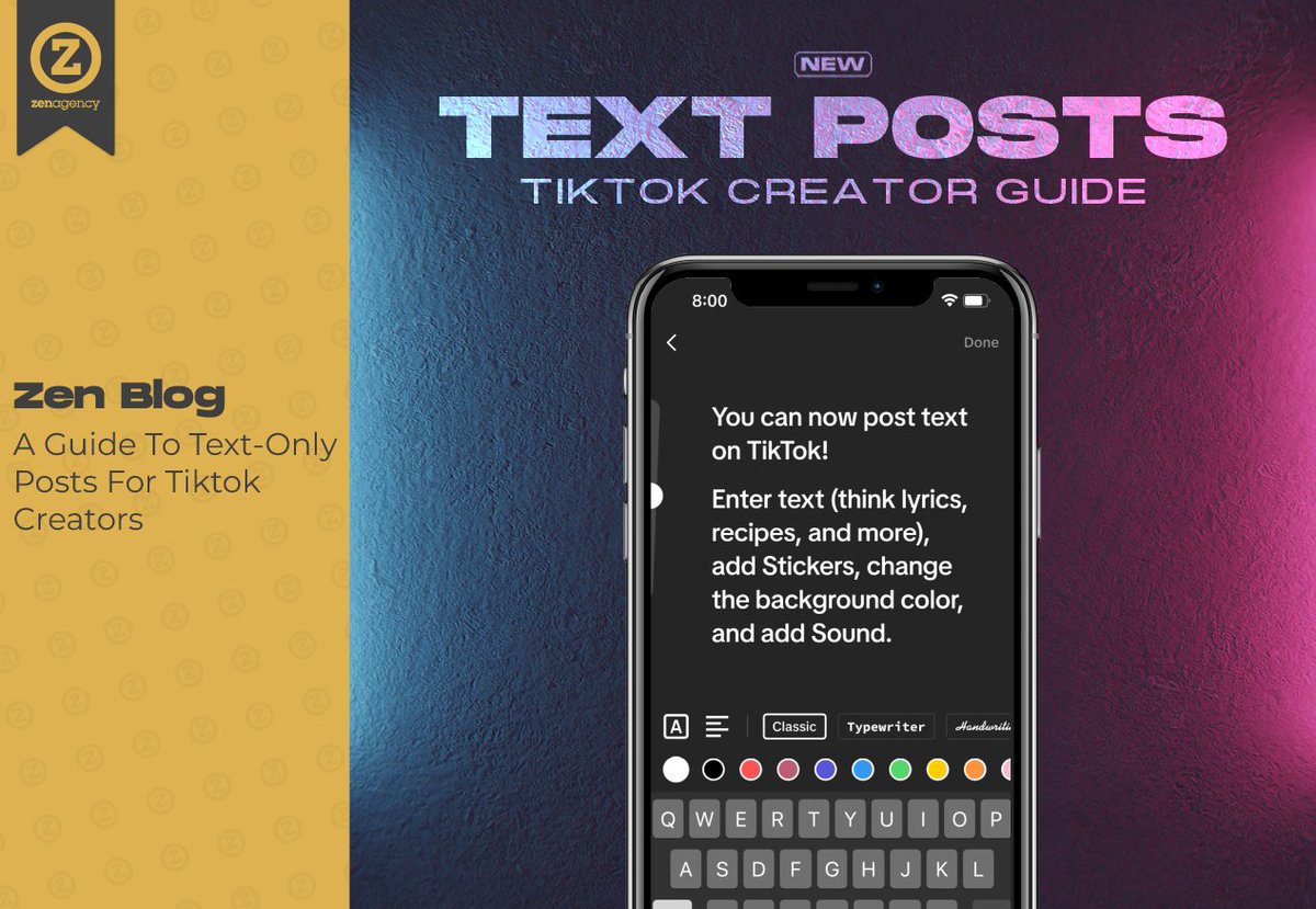 zenagency's tweet photo. In this blog, we will explore how to effectively utilize TikTok's text-only posts, as well as examine the potential impact this feature may have on content creators.

Read more at https://t.co/lZg5ll2Dwx 

#Tiktok #socialmedia #marketing #influencermarketing https://t.co/HBrUKaHpfu