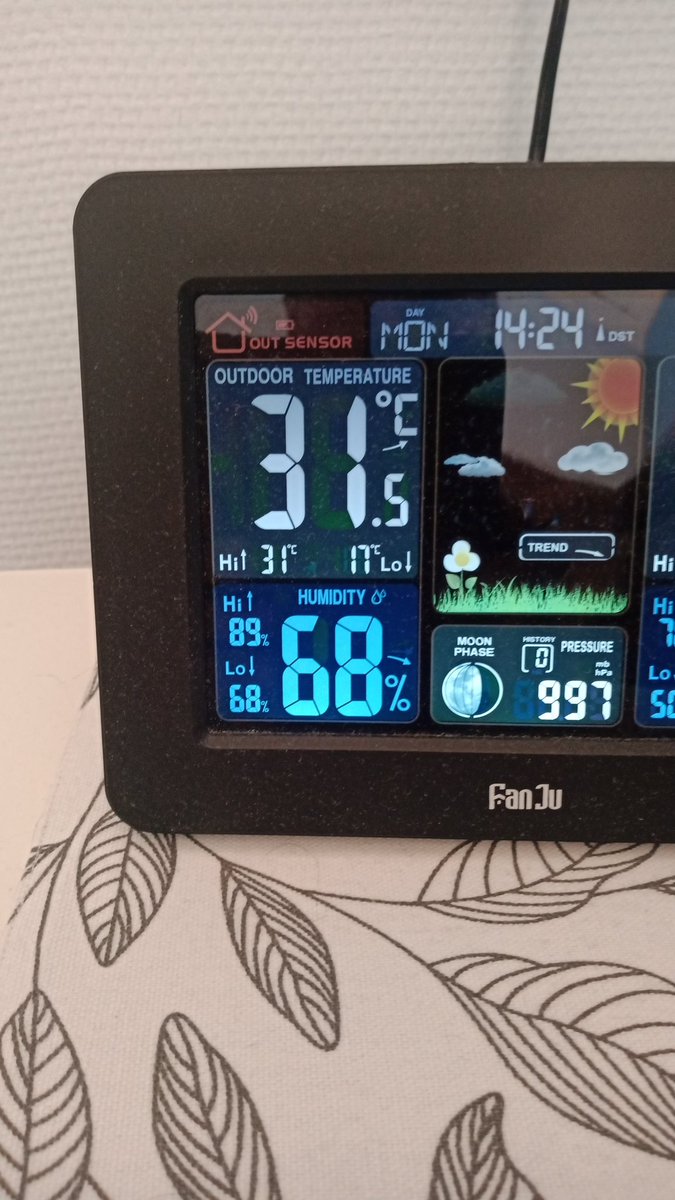 Mitähän vuorokausi eteenpäin tuo tullessaan? Lämmintä +31 ja kosteus 68%. 💦⚡⛈️🌪️