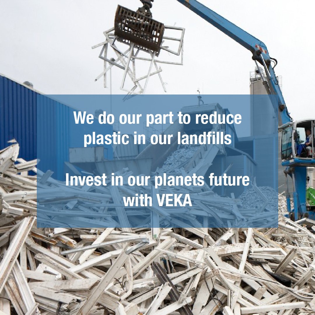 Landfills in the UK are becoming choked with plastic. 

We do our part to reduce that plastic by diverting over 90,000 tonnes of uPVC windows away from landfills. 

Invest in our planet’s future and partner with VEKA recycling. We can make it better, together.