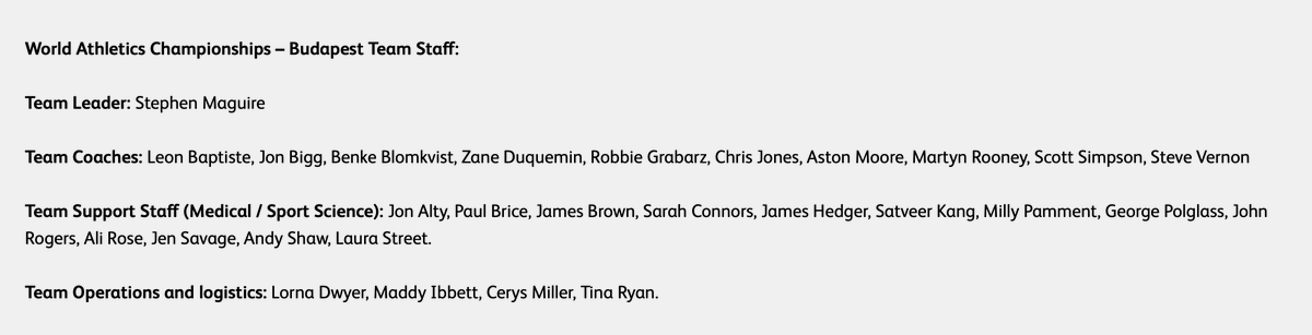 After all the work&amp; progress made towards providing opportunities for talented, skilled, experienced, excellent and deserving female coaches...the new male dominated performance team at <a href="/BritAthletics/">British Athletics</a> decide to go backwards and chose a fully male coaching team

How short sighted