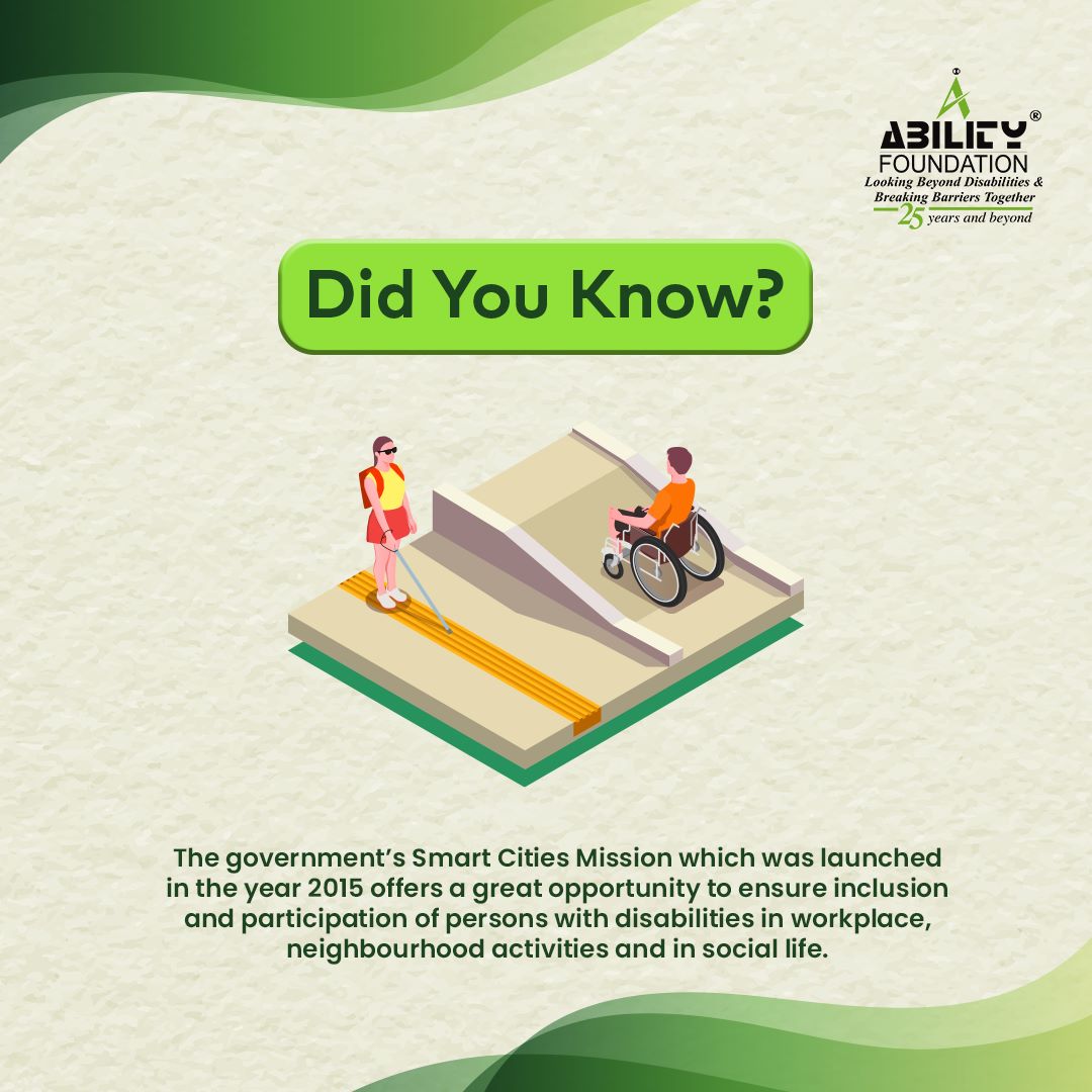 abilityfdn's tweet photo. The Smart City Project initiative ensures equal opportunities for people with disabilities. This project promotes equal access, mobility and quality of life through smart urban intervention 😀
#abilityfoundation #smartcity #inclusion #personwithdisabilities #accessibility https://t.co/AFbewBDpK8
