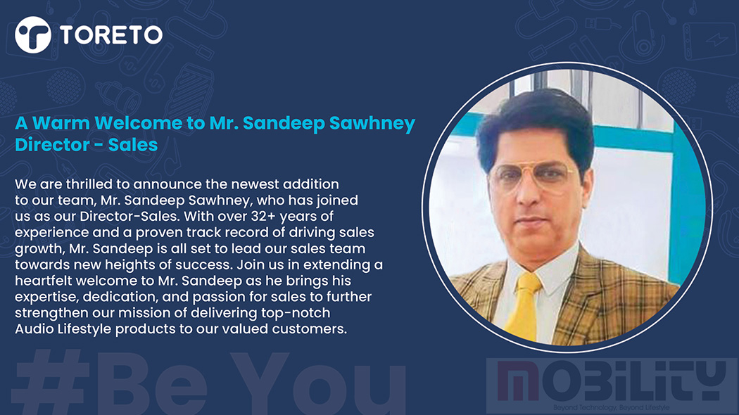 Toreto Welcomes Mr. Sandeep Sawhney as Director of Sales

𝐊𝐧𝐨𝐰 𝐌𝐨𝐫𝐞👇
mobilityindia.com/toreto-welcome…

@Toreto_India @sandeepsawhne23
#Toreto #toretoindia @mobilitymag @SwapanR56454932 
#MobilityMagazine #mobilityindia #mobility #mobilityonline