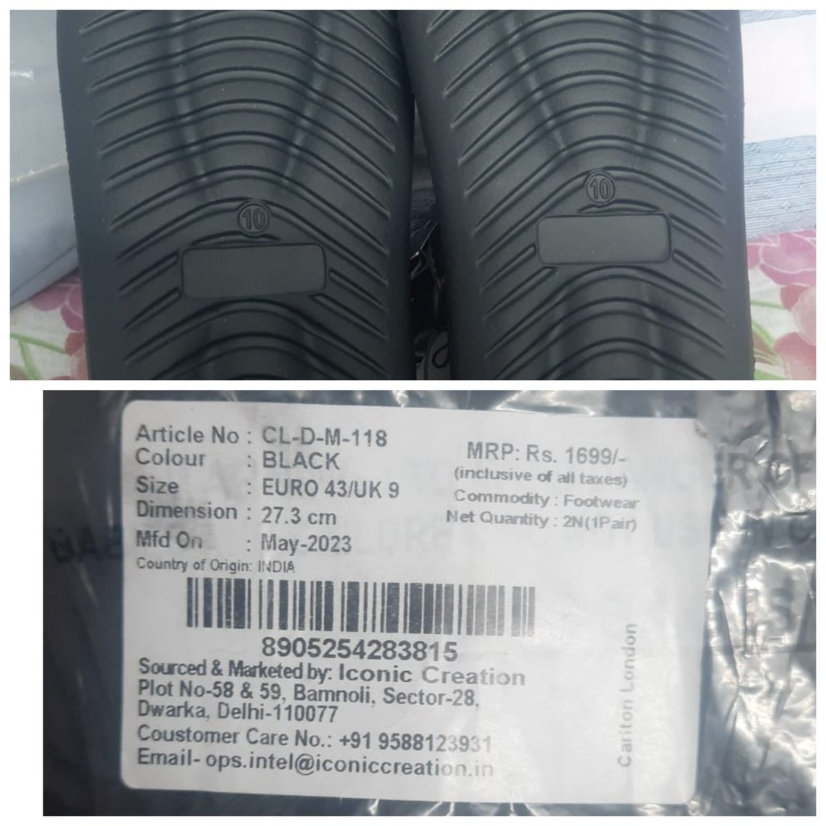 Wonderful work by <a href="/myntra/">Myntra</a> out side of the packing size 9 and inside 10(golmaal hai bhai sab golmall hai)and firstly i received size which was small.i applied for size change which was size 9. they sent me the 9 but i don't know how it become 10.may be it got big during traveling.