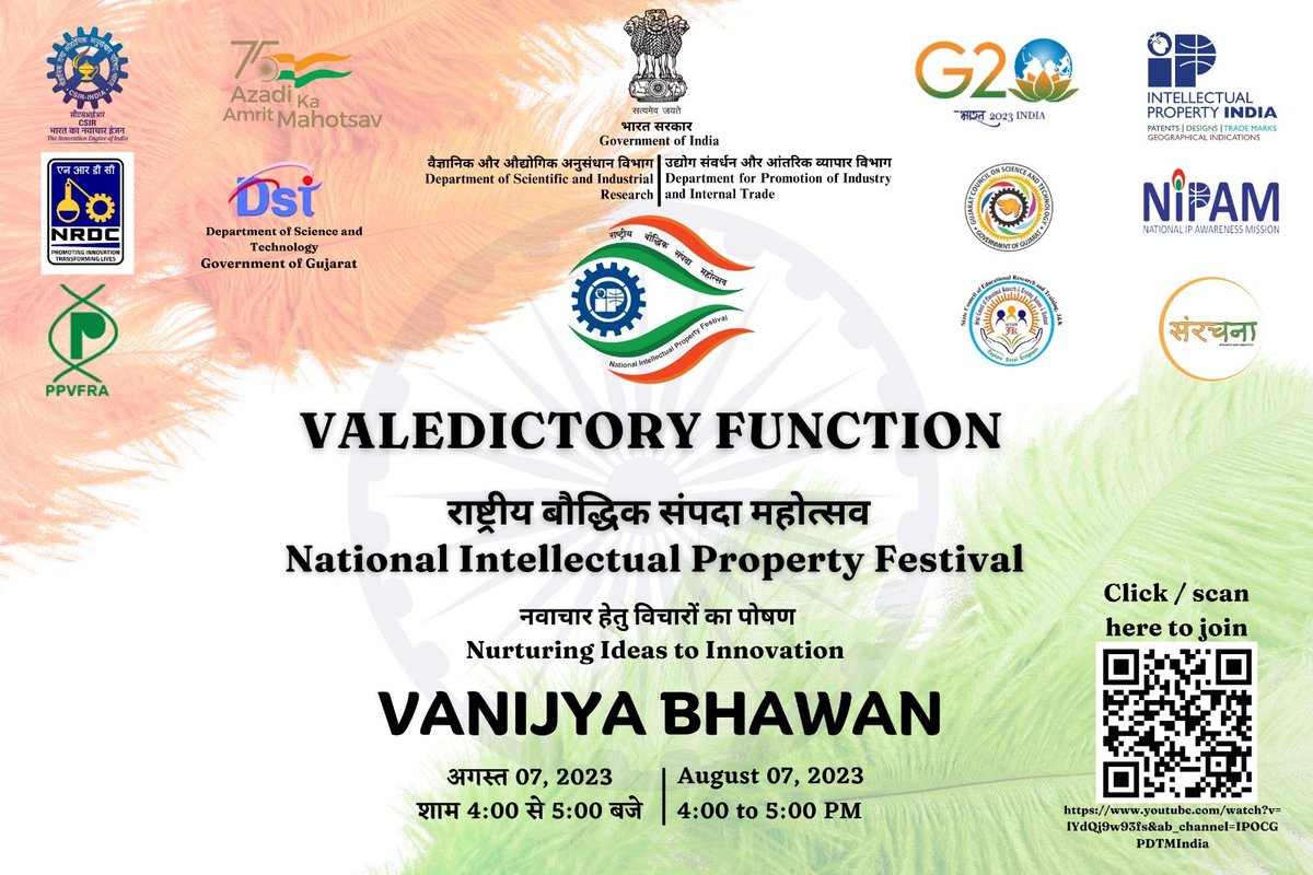 RSCBhavnagar's tweet photo. #IPWave is indeed going to create ripples in the #IP #Ecosystem of the country. The #NationalIPFestival is an amplifier for the #creative #minds & is sure to create #resonance between #research & #IP #Protection. @PMOIndia @CMOGuj @cgpdtm_india @IndiaDST @DPIITGoI @NRDCIndia1953 https://t.co/bzpIpj0Q4B