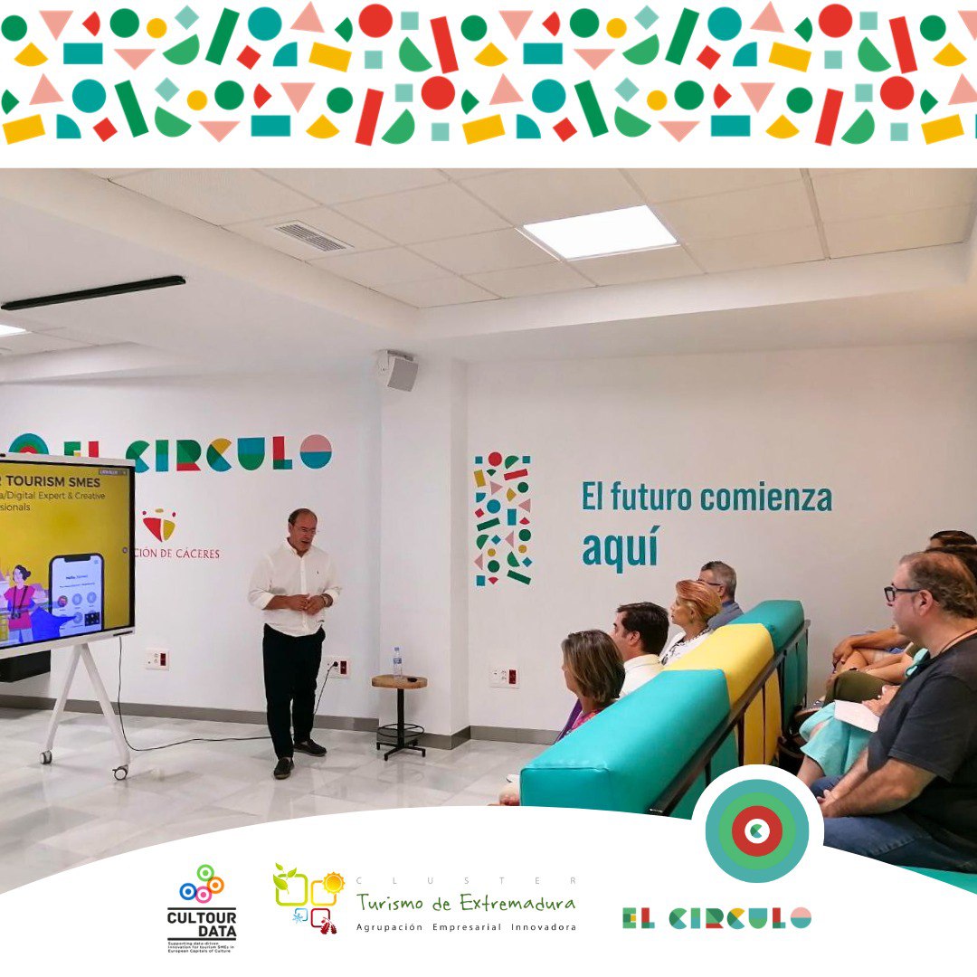 CircularFab's tweet photo. ✨Encantados de acoger hoy en⭕ El Círculo el evento hibrido de #CulTourData del @clusterturism con las empresas españolas premiadas en la I convocatoria abierta para pymes turísticas.   
✅Ecosistema que involucra actores en turismo, CC y campos digitales 👩‍💻 https://t.co/AyLblMaiys