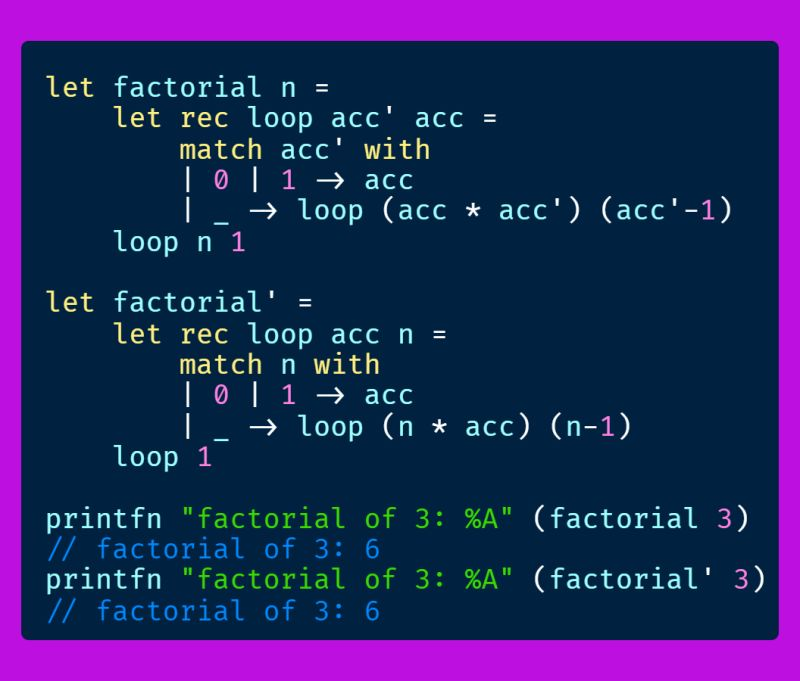 There are few ways in life to carry on, one is currying.

#fsharp #currying #life #tail #recursive #LOL