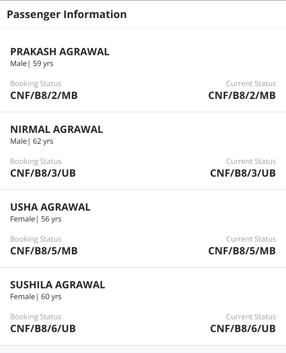 chetanya321's tweet photo. Booked 4 tickets for my parents for a pilgrimage, had not been allotted a single lower berth even after 2 passengers are senior citizens and others are near to senior citizens.
Is there any option available or any special arrangements if possible?
It's a request! https://t.co/fWdvfq13zn