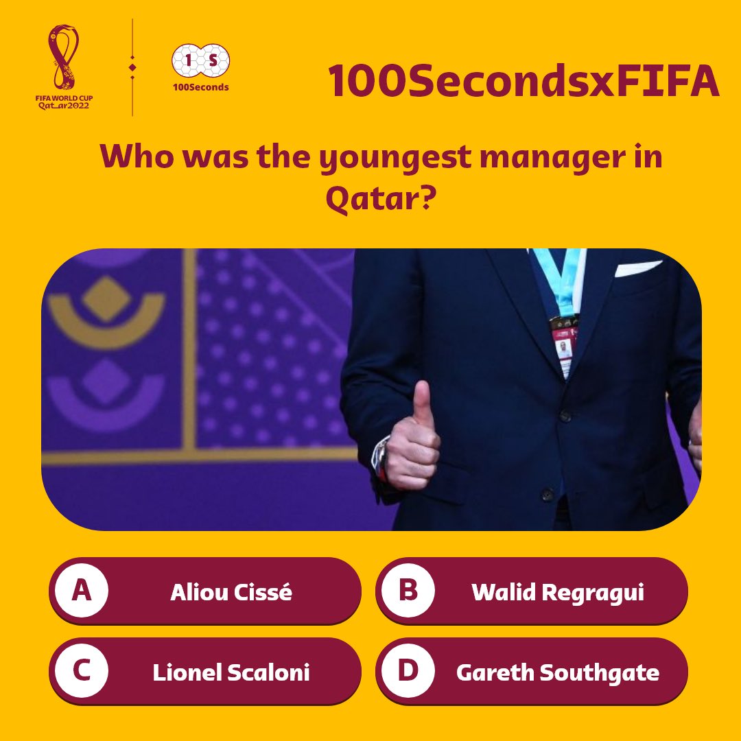 100secondsXfifa's tweet photo. Can you guess the answer⁉️

#100secondsxfifa #football #soccer #prize #rewards #100seconds #fifa #playtowin https://t.co/AoClgSU0od