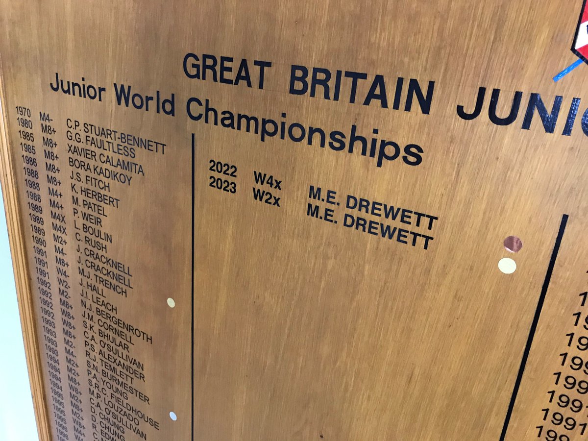 So good she has her own column!

Our first female World Champion and the third after Cracknell (90) and Perham (09). 

Edwards (95 and 96) has 2🥉.

In adding 🥇 to 🥉 Matilda becomes our most successful Junior International. 

<a href="/KGS1561/">Kingston Grammar</a> <a href="/KGS_Sport/">Sport | Kingston Grammar School</a> @KGSheadmaster #ThisisKGS