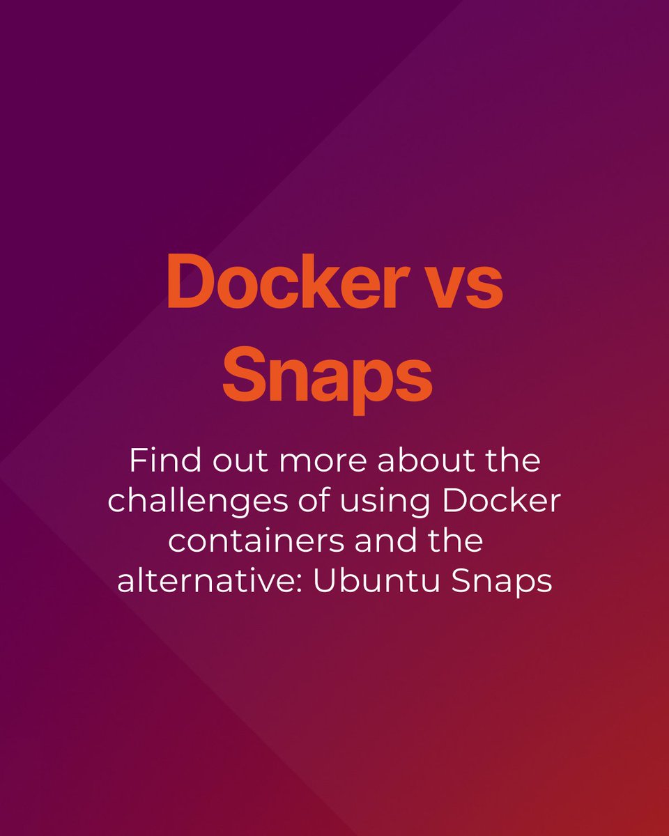 Docker has provided a quick and efficient way to containerise cloud services, but is it the best tool for containerising IoT applications too? 👇 Explore the differences between Docker and Ubuntu Snaps in the whitepaper: ubuntu.com/engage/docker-… #UbuntuForIoT #Embedded #Linux