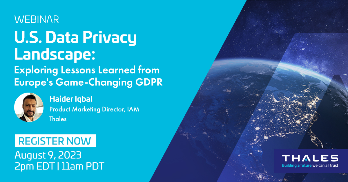ThalesCloudSec's tweet image. Reminder!🔔 Sign up to Wednesday’s webinar where we’ll discuss recent changes to the #DataRegulation landscape in North America and how your organization can deliver robust #DataPrivacy to ensure compliance.
Sign up below. 👇🏽
brighttalk.com/webcast/2037/5…