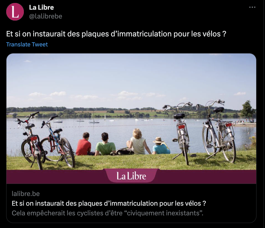 alechat1's tweet photo. Avis de service:
Un cycliste, ce n'est pas un automobiliste qui ne sait pas se payer une voiture, mais c'est un piéton augmenté.
➡️ Les mesures envers les cyclistes doivent s'aligner sur les mesure envers les piétons, et NON sur les mesures envers les automobilistes
😘 https://t.co/n2wNnItEDq
