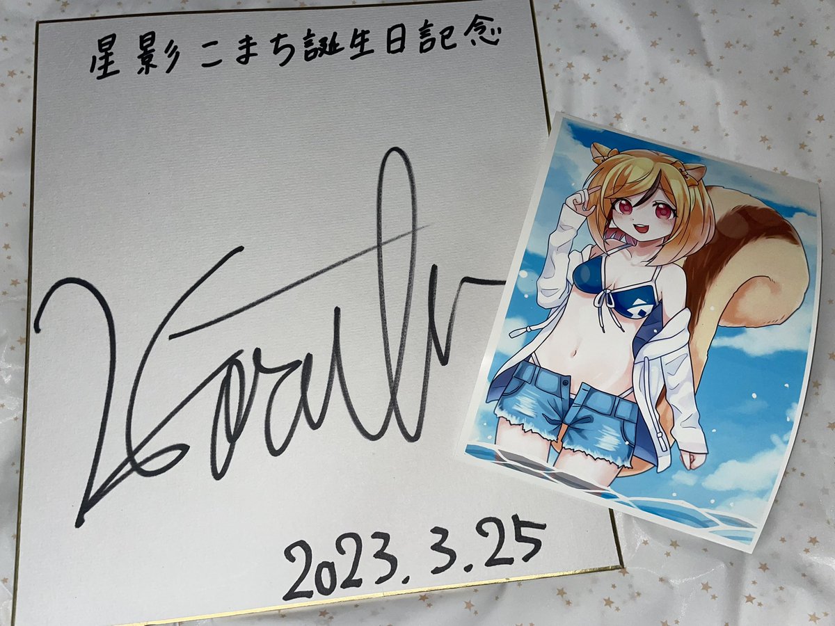 ギリギリでネップリ完了
あとこの色紙まだ出してなかったよなぁと思いせっかくなので同時掲載で！

#星影こまち