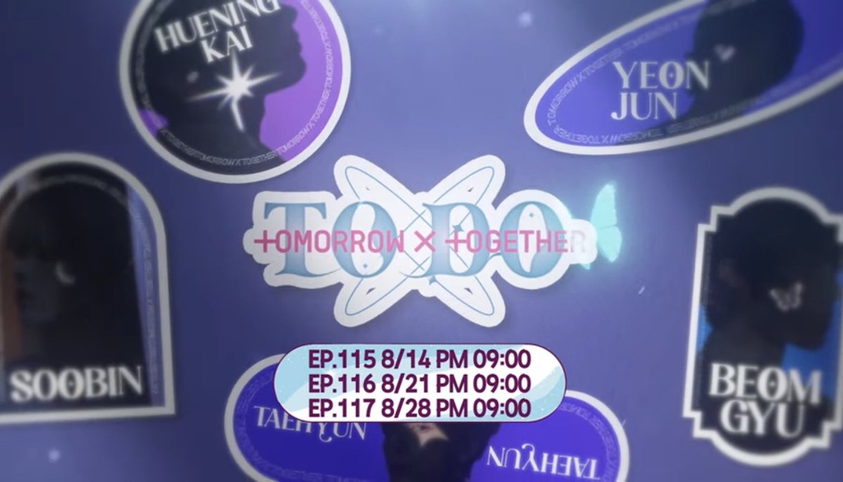 ‘to do’ will resume again for 3 weeks before going on break again on the 28th of august

<a href="/TXT_members/">TOMORROW X TOGETHER</a> <a href="/TXT_bighit/">TXT OFFICIAL</a>