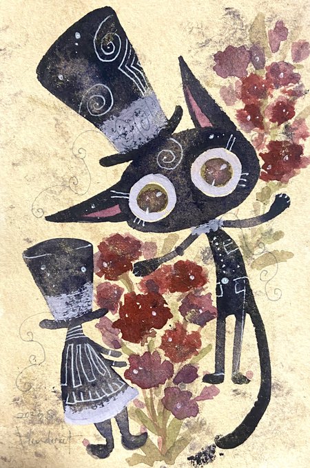 「black headwear clothed animal」 illustration images(Latest)