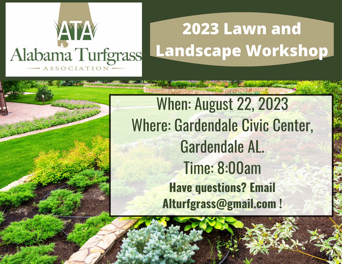 In need of CEU points?! 

Join us for topics on Calibration, Safety, Hard to Control Weeds, Saving pollinators. 

#Alabamaturf #turfgrass <a href="/alabamagcsa/">AGCSA</a> <a href="/ALTurfgrassAsn/">Alabama Turfgrass Association</a>