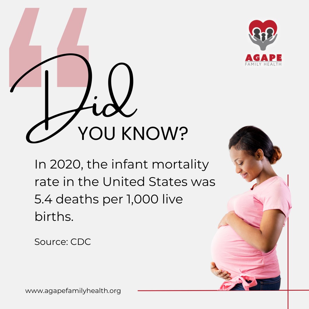 Every life matters, and that's why understanding maternal and infant mortality is essential. Get prenatal care in the early stage of your pregnancy. Call us: (904) 760-4904 #AgapeFamilyHealth #WomensHealth #PrenatalCare #InfantMortality