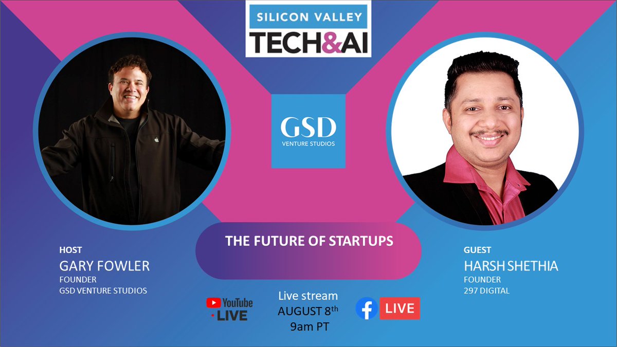 GaryFowlerGSD's tweet photo. 🎙️ Tune in on August 8th for an inspiring episode of GSD Presents featuring Harsh Shethia, Founder of 297 Digital. Discover the future of #startups and #AI-powered #marketing #strategies.
Youtube: https://t.co/IZkoIw8V96
#GSDPresents #StartupFuture #GaryFowler #GSD #HarshShethia https://t.co/rnPjGgn5Y2