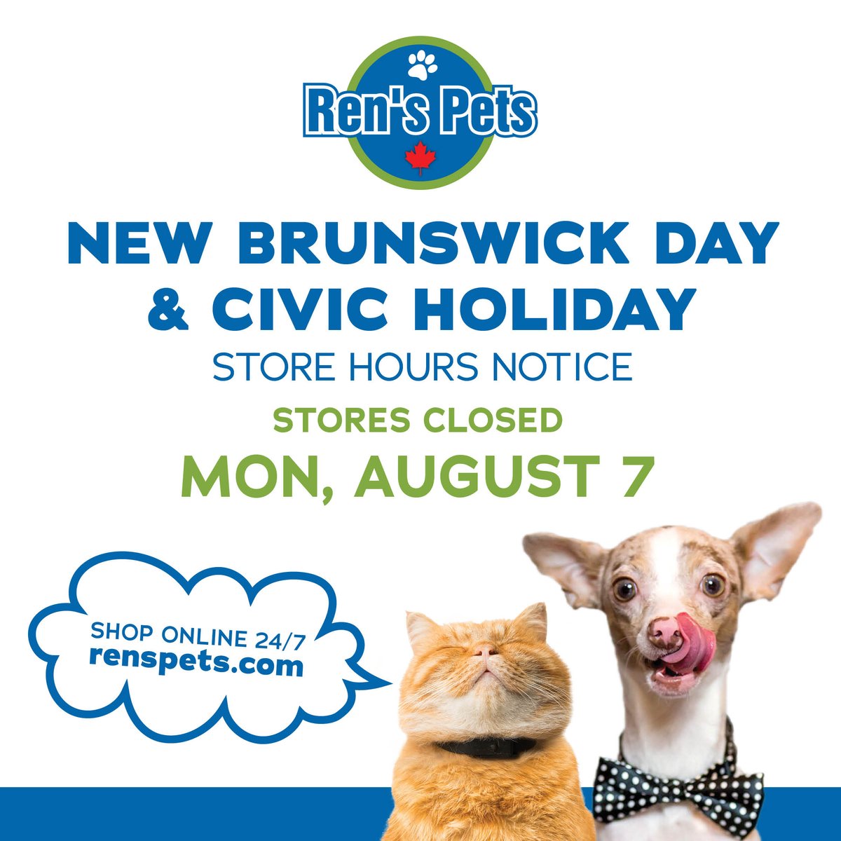 Shop online 24/7 at renspets.com