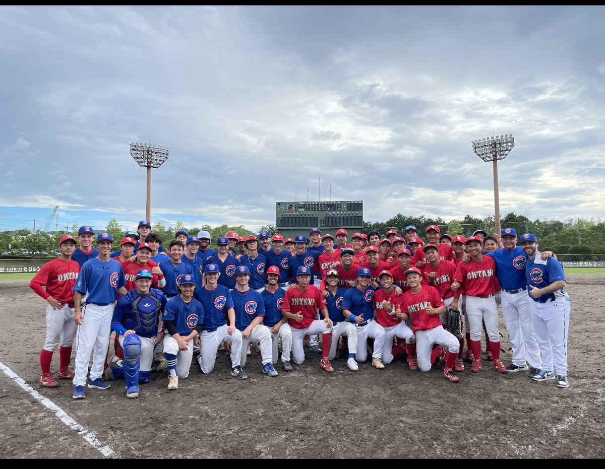 SOCALCUBSBB's tweet photo. Chicago Cubs Scout Team, day one in the books.@Cubs 🇺🇸🇯🇵 https://t.co/f4bZlRncni
