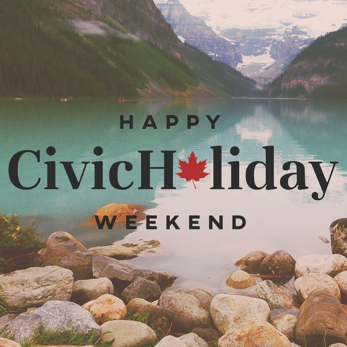 Civic Holiday Monday 🇨🇦 Alberta &middot; Manitoba &middot; Ontario &middot; Prince Edward Island https://t.co/vgHE95LTAk