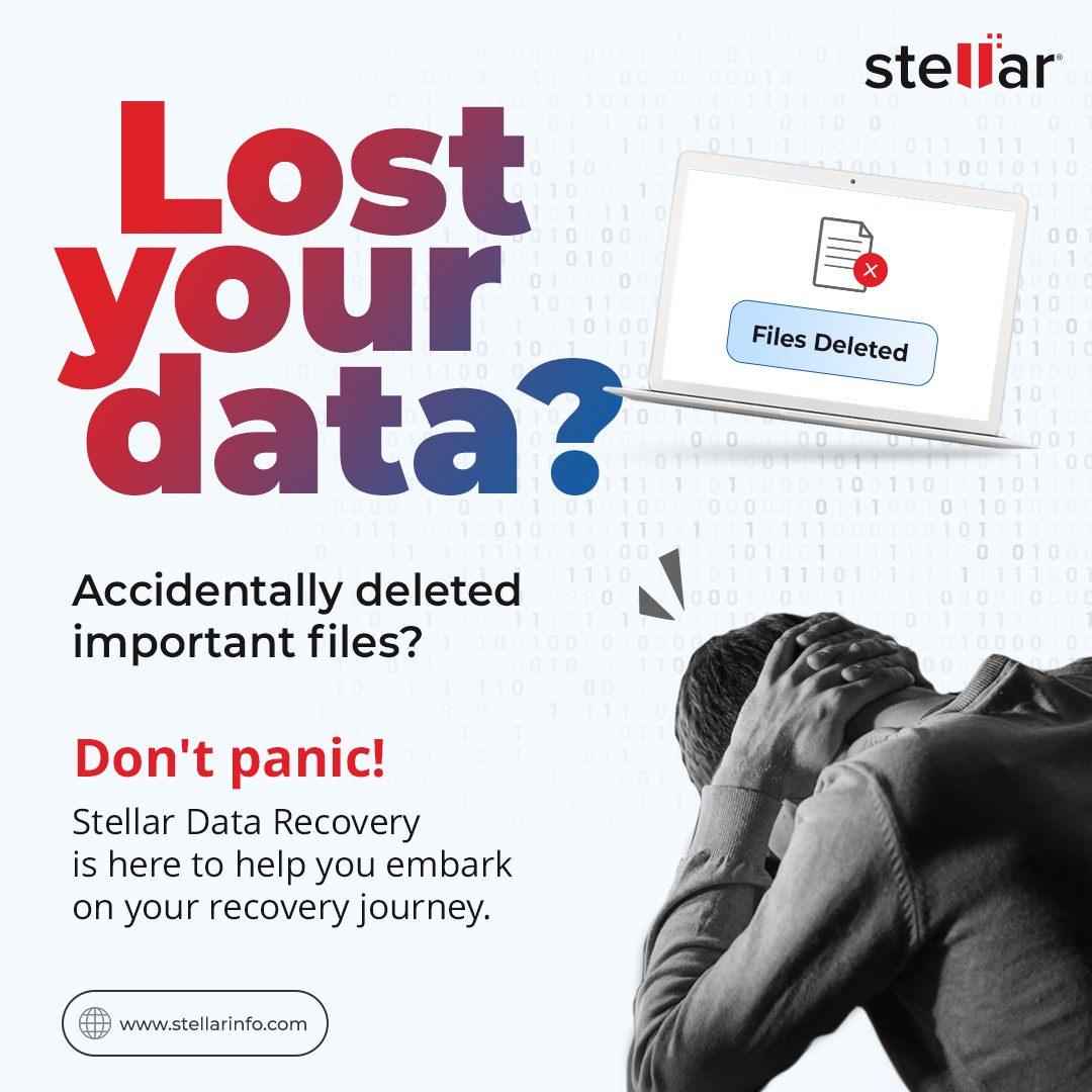 stellarinfo's tweet image. Accidentally lost important files? Stellar Data Recovery has your back. Embark on your recovery journey with confidence! 💾🚀 #DataRecovery #StellarDataRecovery #LostFiles #Askstellar