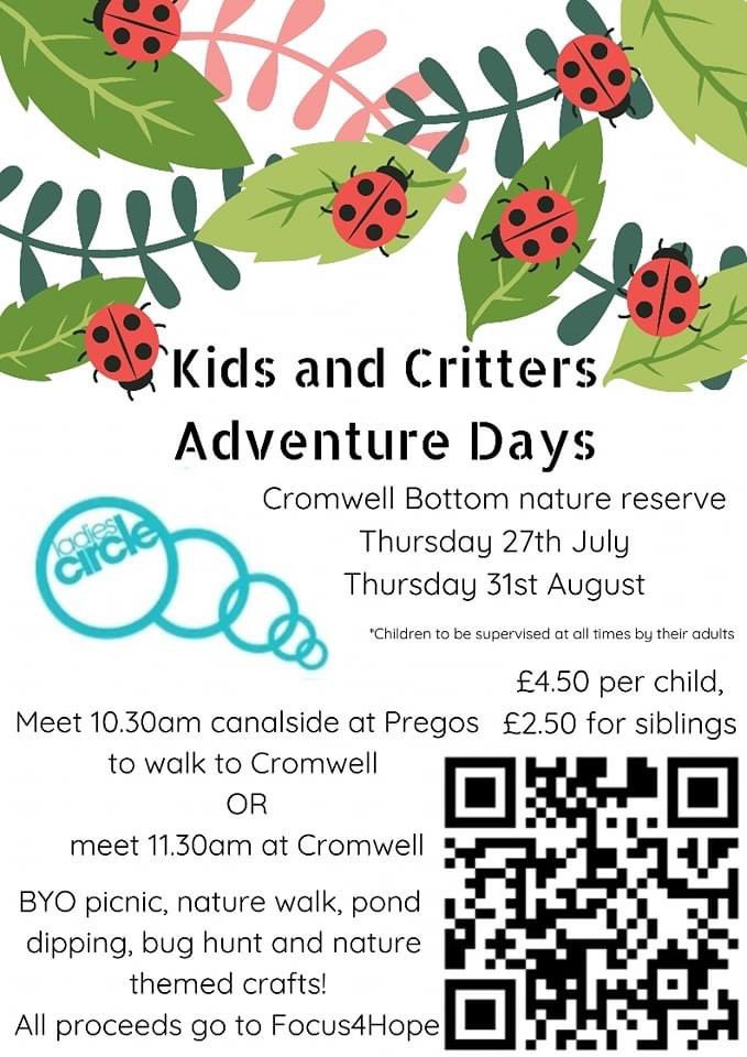 Don’t forget you can still book onto our Kids and Critters Adventure Day #ladiescircle #summerholidays #brighouse