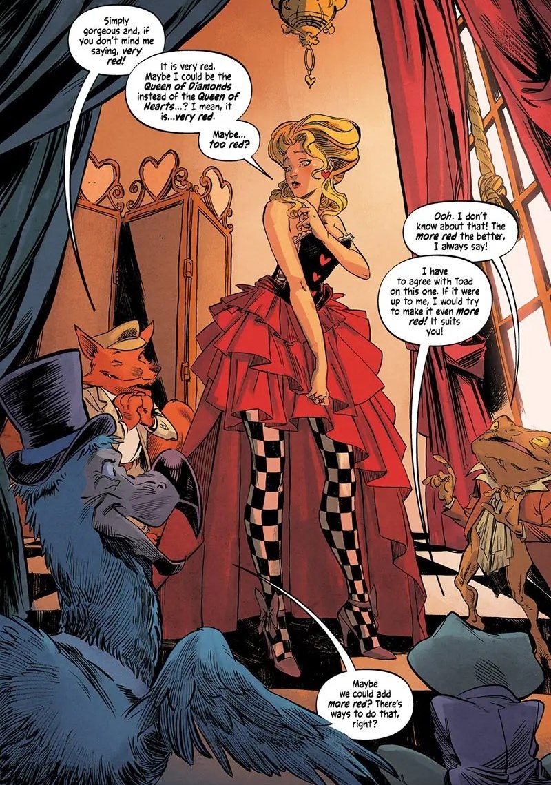 Wonderland needs a new Red Queen 👑♥️ ALICE NEVER AFTER #2 Out 8/30 From @boomstudios Story by @urbanbarbarian Art by me with assist Cyril Glerum Colors by @FrancescoSegala with assist @faureiana Lettering @JeffEckleberry #aliceneverafter #boomstudios