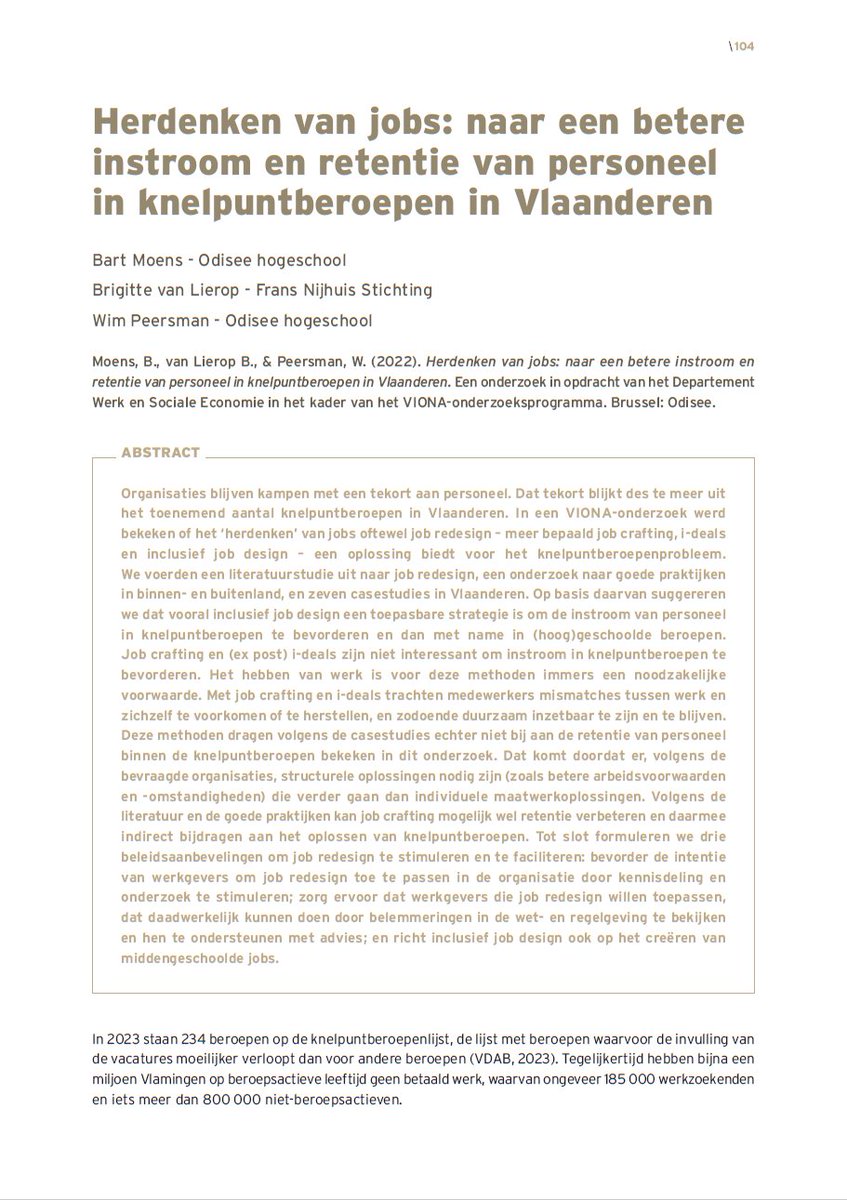 SteunpuntWerk's tweet photo. In #OverWerk onderzoeken @mooiwerkmakers, Brigitte Van Lierop en @WimPeersman of job crafting, i-deals en inclusief job design de instroom en retentie in knelpuntberoepen kunnen verbeteren.
https://t.co/gRdYZuNOJy https://t.co/BygXRBHiHG