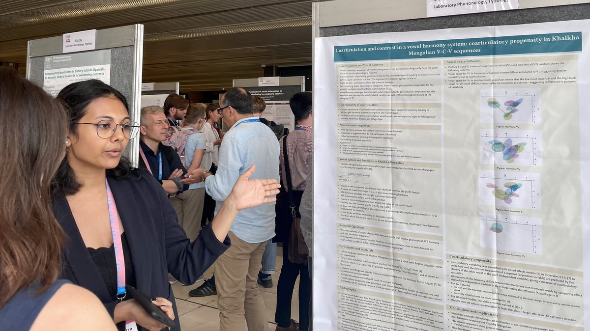 <a href="/auromita_mitra/">Auromita Mitra (Disha)</a> Disha presenting our work on #khalkha #mongolian non-harmonic sequences and #coarticulatory propensity.