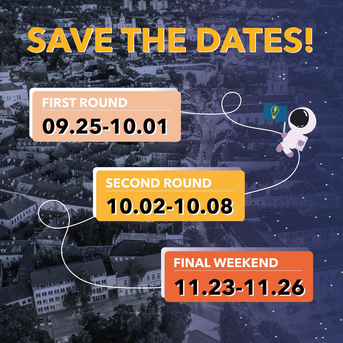 We are very excited to announce the competition dates of the upcoming #CreativeShock2023

Don't wait and save these dates! ⚡️

Registration will start in a few weeks, so follow us for further information.