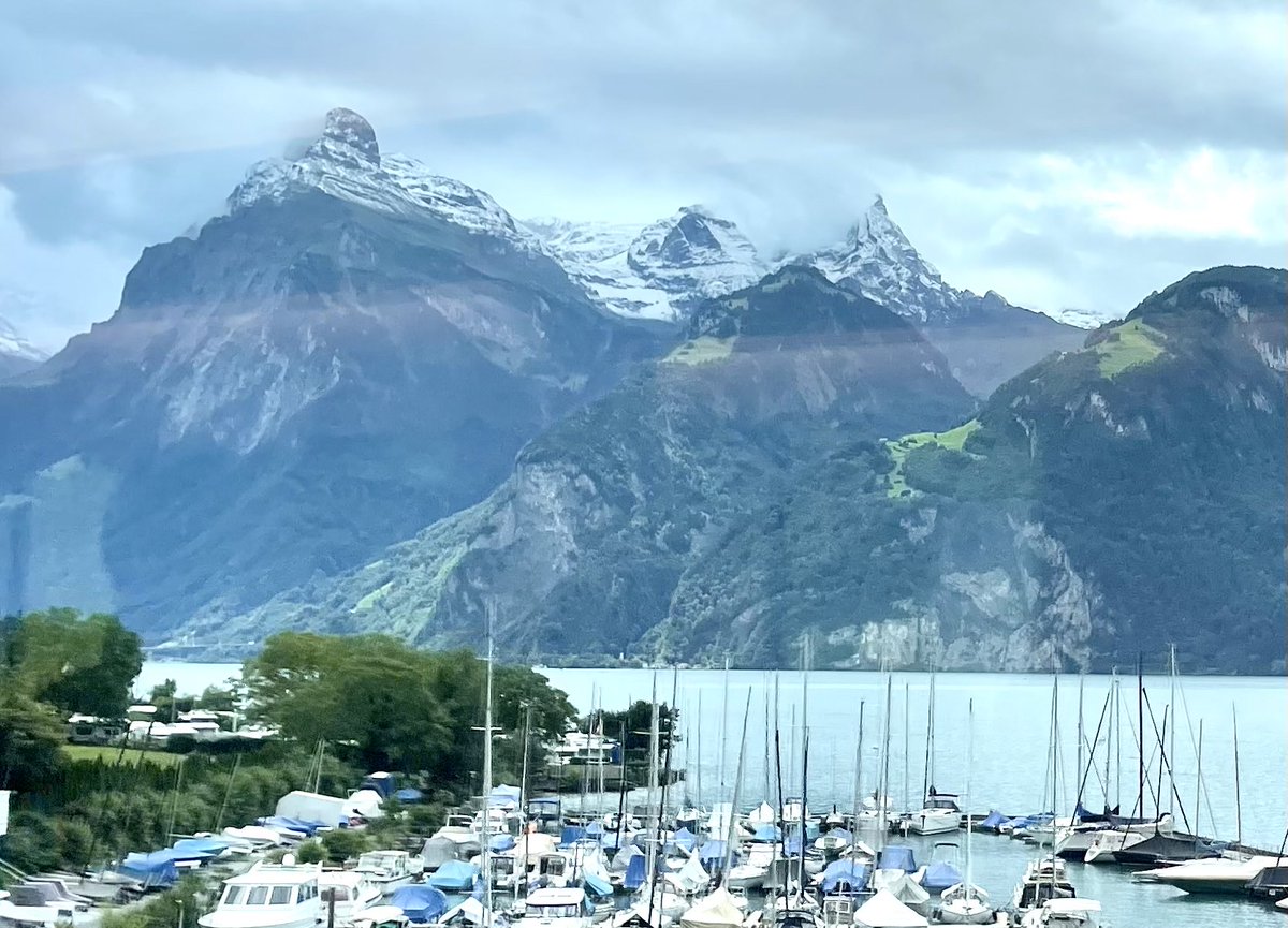 LouiseMangos's tweet photo. Snow in August. Bonkers. On the train heading south to the #WritingShed https://t.co/FysEkkPqnB