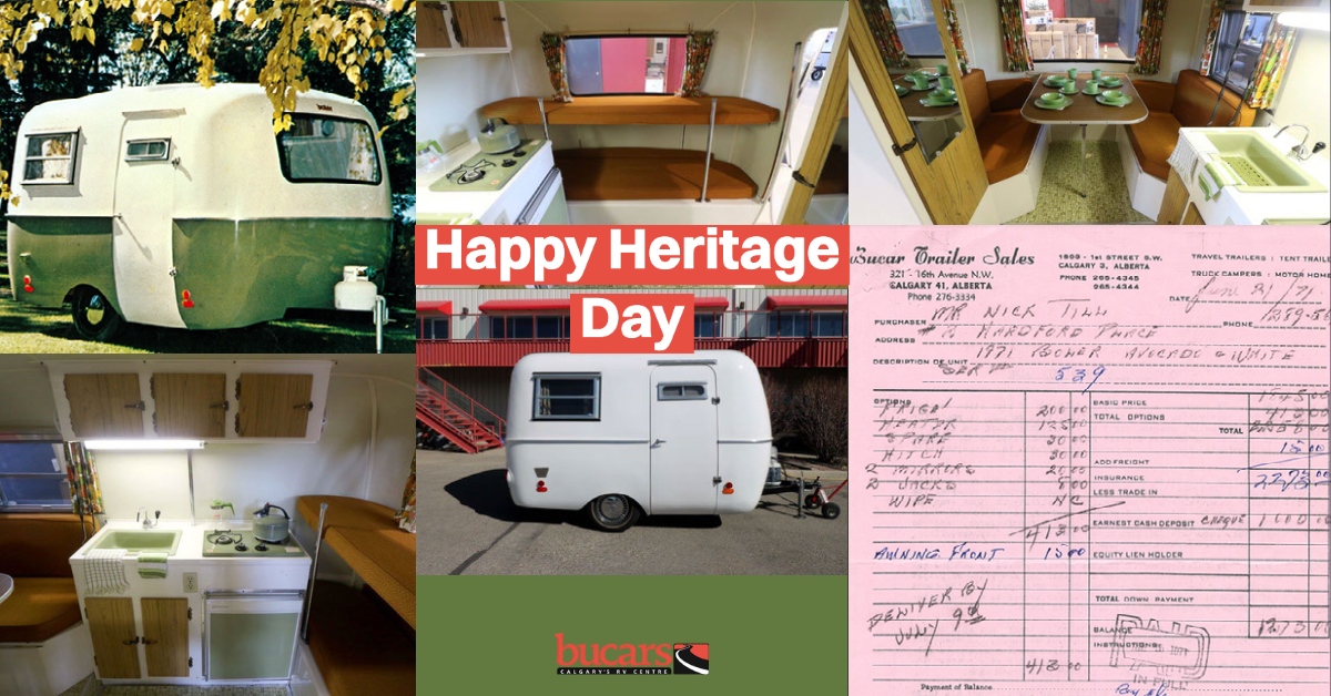 BucarsRV's tweet photo. Happy Heritage Day! 🛤

Check out our original Boler from 1971, one of our heritage trailers on display at Bucars RV Centre. 

A little time capsule to see what camping was like over 50 years ago!!

#Boler #HeritageDay #BucarsRV #GoRVing https://t.co/P7hx4MVadR