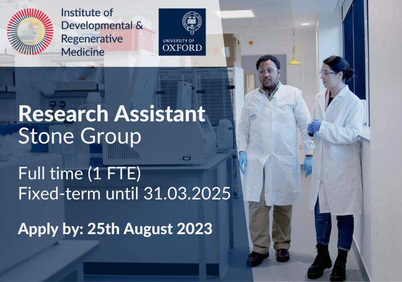 We have one more research assistant vacancy you can apply for by the 25th of August! 👉 The Research Assistant will contribute to the establishment of novel in vitro models of human lymphatic endothelial cell development. Apply here: lnkd.in/dKHxgx9Z