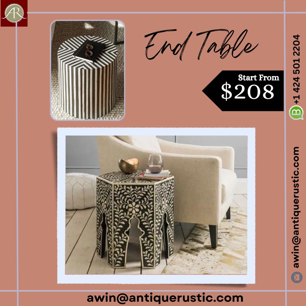 Unveiling our Exquisite End Table'
Visit Now for More Info -
 Contact Detail - +1 424 501 2204
 Email - awin@antiquerustic.com
#ArtisanalCraftsmanship #EndTable #HandcraftedElegance #ExquisiteDesign #FunctionalBeauty #TimelessCharm #SophisticatedStyle #InteriorInspiration