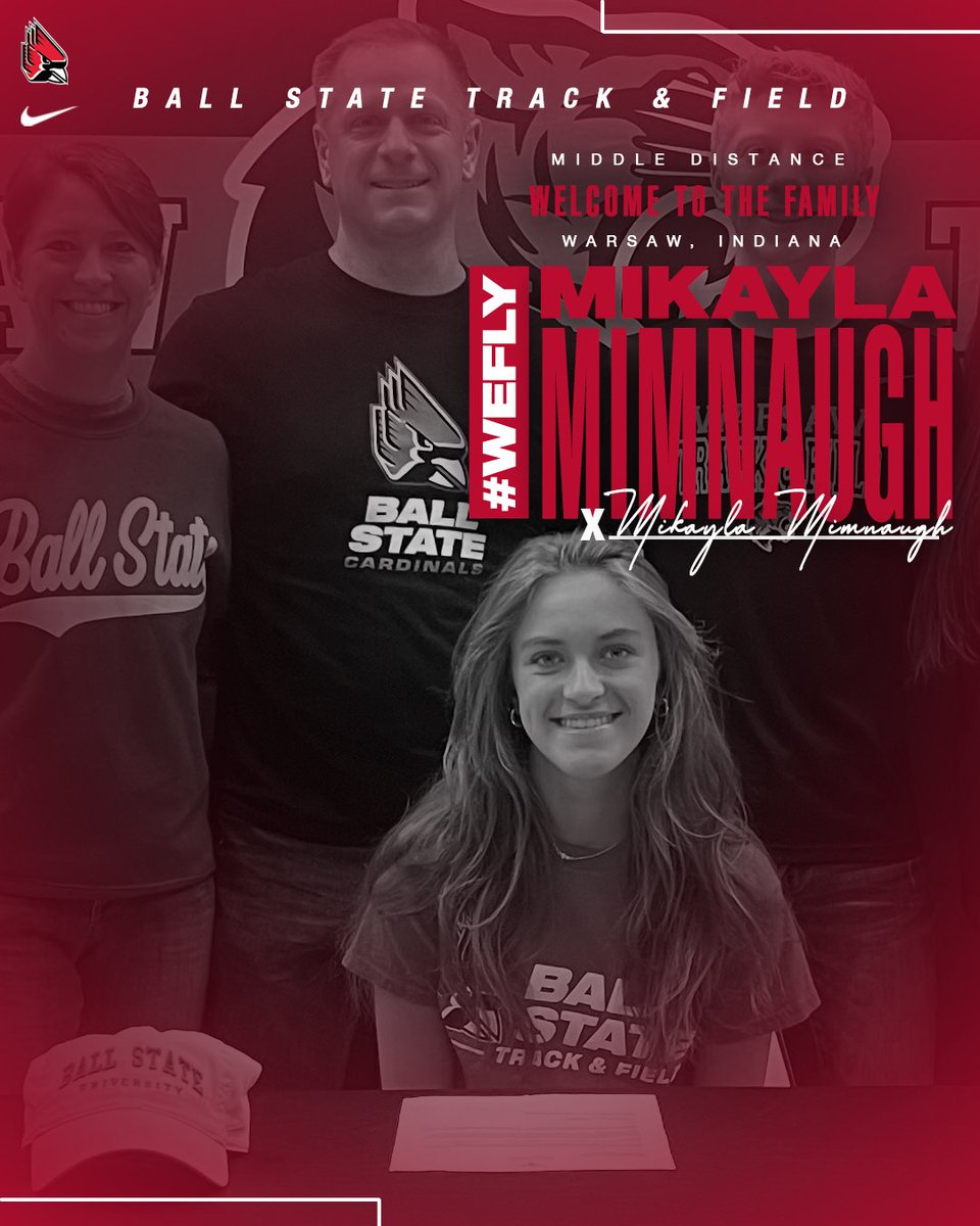 Ball State Track & XC (@ballstatetfxc) on Twitter photo WELCOME TO THE FAMILY!
<a href="/CoachAWheatley/">Adrian Wheatley</a> and the Cardinals are proud to welcome Mikayla Mimnaugh from <a href="/Warsaw_Tigers/">Warsaw Tigers</a> <a href="/WCHSDistance/">Warsaw Distance</a>!
#ChirpChirp x #WeFly WELCOME TO THE FAMILY!
<a href="/CoachAWheatley/">Adrian Wheatley</a> and the Cardinals are proud to welcome Mikayla Mimnaugh from <a href="/Warsaw_Tigers/">Warsaw Tigers</a> <a href="/WCHSDistance/">Warsaw Distance</a>!
#ChirpChirp x #WeFly